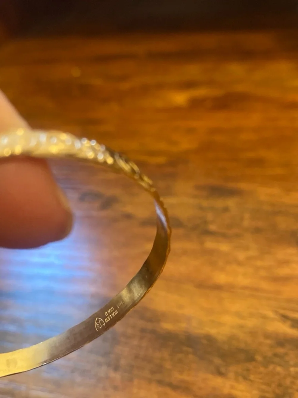 Victorian 9k Rolled Gold baby bangle